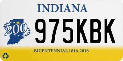 IN license plate 975KBK