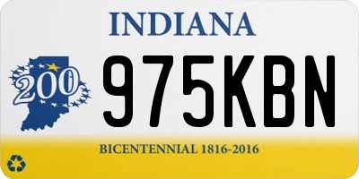 IN license plate 975KBN