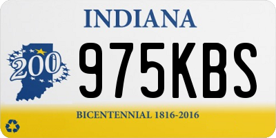 IN license plate 975KBS