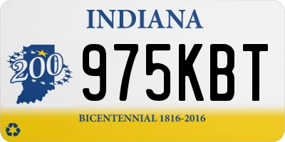 IN license plate 975KBT