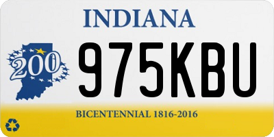 IN license plate 975KBU