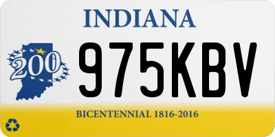 IN license plate 975KBV