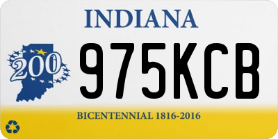 IN license plate 975KCB