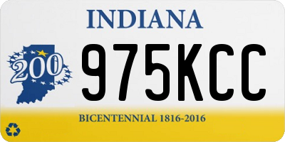 IN license plate 975KCC