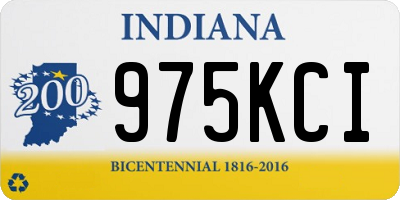IN license plate 975KCI