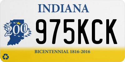 IN license plate 975KCK