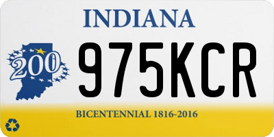 IN license plate 975KCR