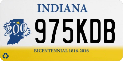 IN license plate 975KDB