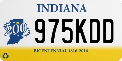 IN license plate 975KDD