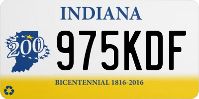 IN license plate 975KDF