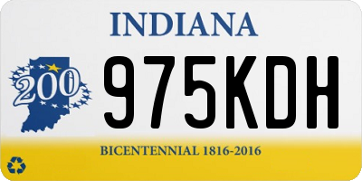 IN license plate 975KDH
