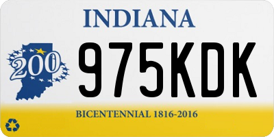 IN license plate 975KDK