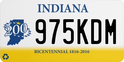 IN license plate 975KDM
