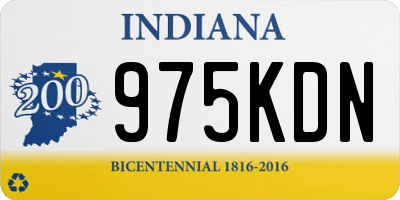 IN license plate 975KDN
