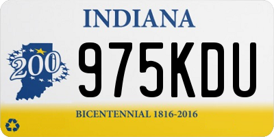 IN license plate 975KDU