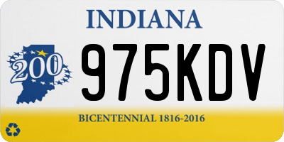 IN license plate 975KDV
