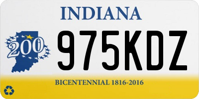 IN license plate 975KDZ