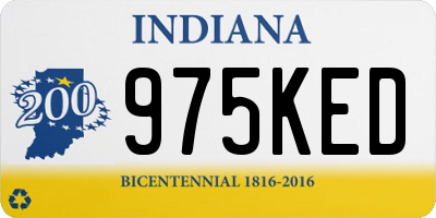 IN license plate 975KED