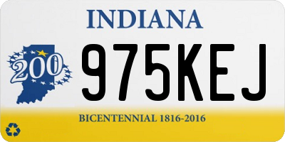 IN license plate 975KEJ