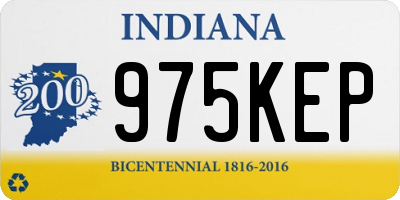 IN license plate 975KEP