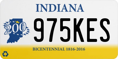 IN license plate 975KES