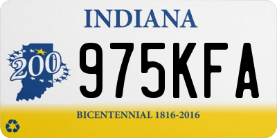 IN license plate 975KFA