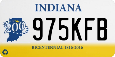 IN license plate 975KFB