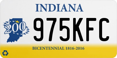 IN license plate 975KFC