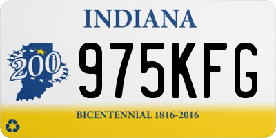 IN license plate 975KFG