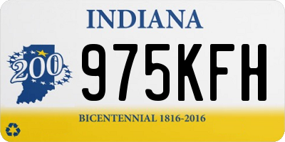 IN license plate 975KFH