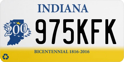 IN license plate 975KFK