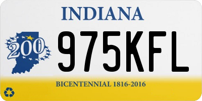 IN license plate 975KFL