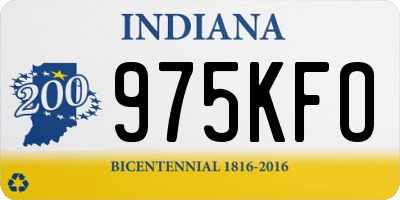 IN license plate 975KFO