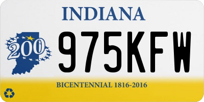 IN license plate 975KFW