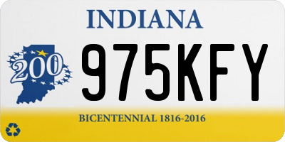 IN license plate 975KFY