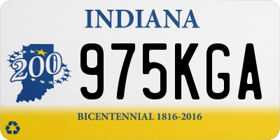 IN license plate 975KGA