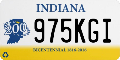 IN license plate 975KGI