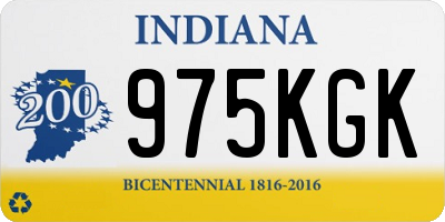 IN license plate 975KGK