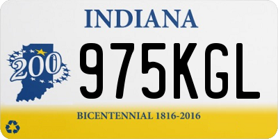IN license plate 975KGL