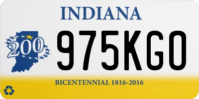 IN license plate 975KGO