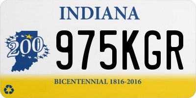IN license plate 975KGR