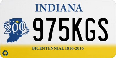IN license plate 975KGS