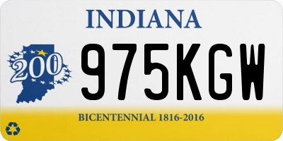 IN license plate 975KGW
