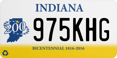 IN license plate 975KHG