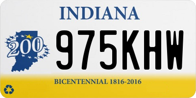 IN license plate 975KHW