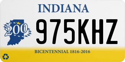 IN license plate 975KHZ