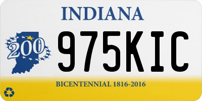 IN license plate 975KIC