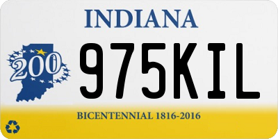 IN license plate 975KIL