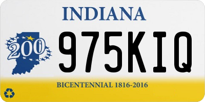 IN license plate 975KIQ