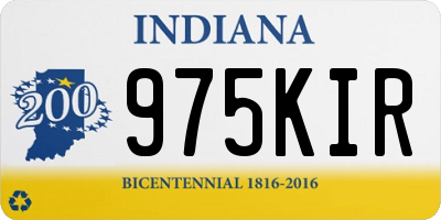 IN license plate 975KIR